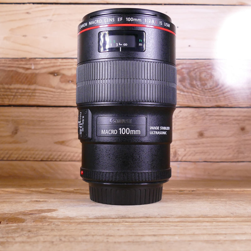 Used Canon EF 100mm F2.8 L Macro IS USM Lens