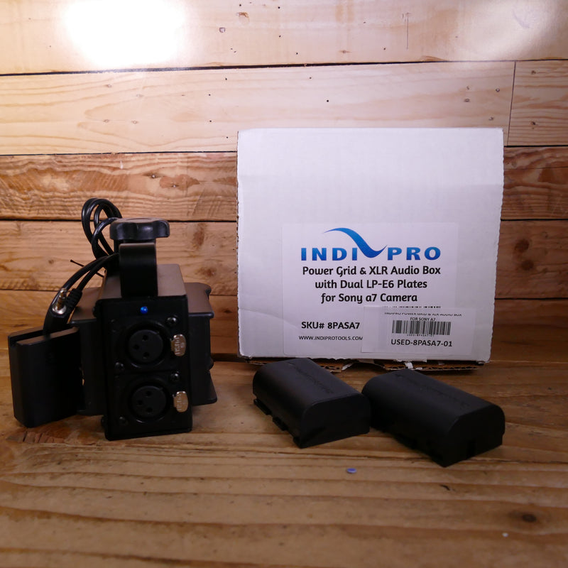 Used Indi Pro Power Grip & XLR Audio Box with Dual LP-E6 Plates - for Sony A7