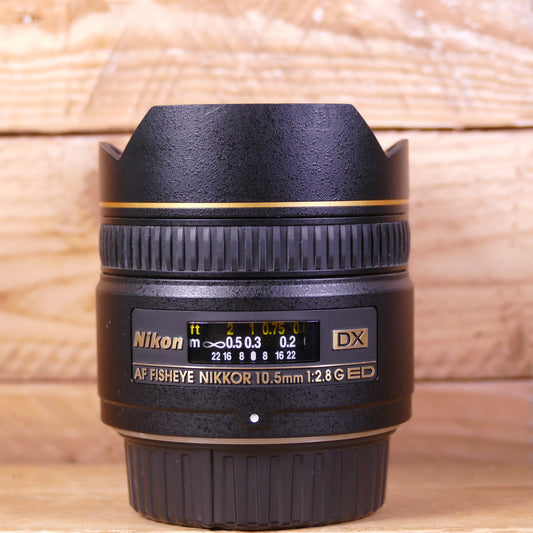 Used Nikon AF 10.5mm F2.8 G ED DX Fisheye Lens