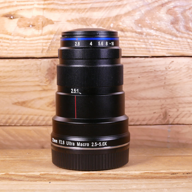 Used Laowa 25mm F2.8 Ultra Macro 2.5-5X Lens - Nikon F Fit