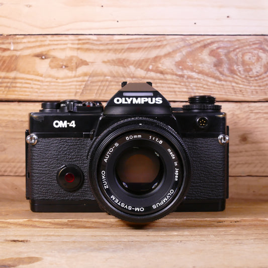 Used Olympus OM-4 Black 35mm Film Camera with 50mm F1.8 Lens