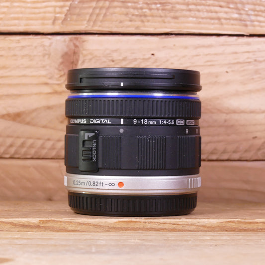 Used Olympus 9-18mm M.Zuiko F4-5.6 ED Lens