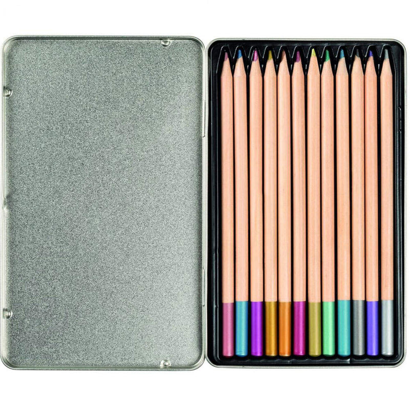 Walther Design Pimp & Create Wooden Coloured Pencils - 12 pieces | Break Proof Wooden | High Quality Image 1