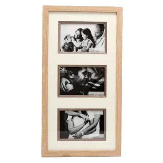 Sifcon Wooden Multi Photo Frame - Three 6x4 Photos