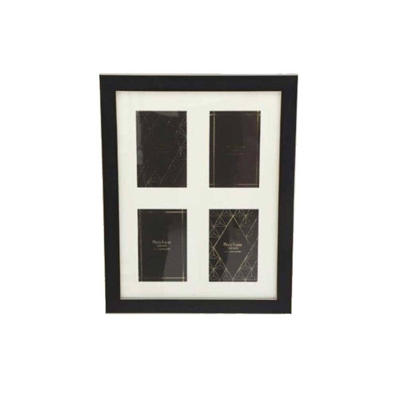 Black & Gold Multi Frame | For 4 6x4 Photos Image 1