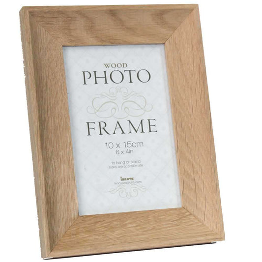 Studley 6x4 Solid Light Oak Wood Photo Frame Image 1