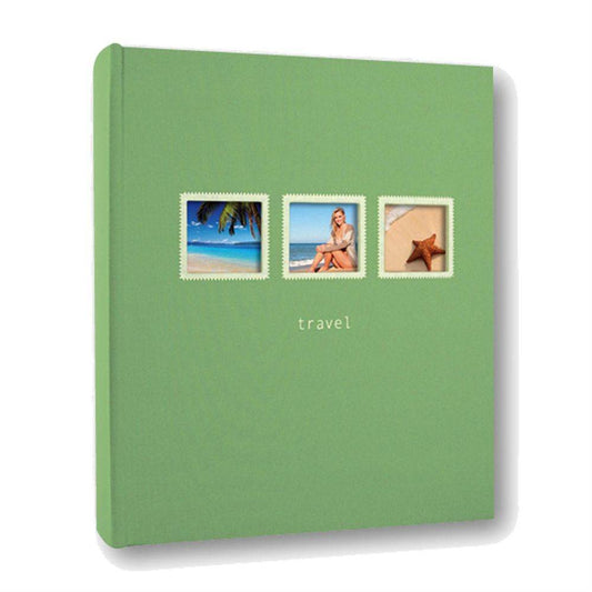 Positano 7.5x5 Slip In Photo Album | Green | 200 Photos | Memo Image 1