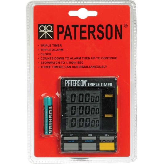 Paterson Triple Darkroom Timer Alarm Stopwatch