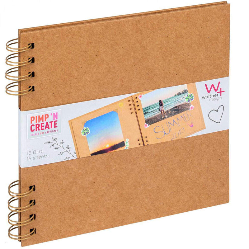 Walther Pimp and Create Scrapbook Photo Album | 30 Pages | Brown Image 1