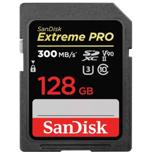 Sandisk 128GB Extreme Pro 300MB/s UHS-II SDXC Card Image 1