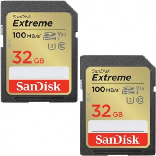 SanDisk Extreme SDHC 32GB Memory Card - Twin Pack