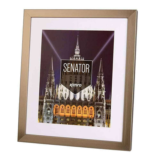 Kenro Senator Wood A3 Steel Finish Photo Frame with A4 Photo Insert