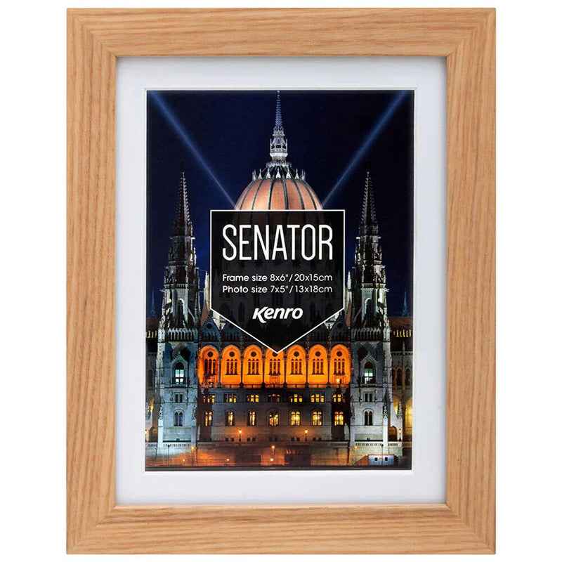 Kenro Senator A4 Frame with 9x6 Insert - Oak Image 1