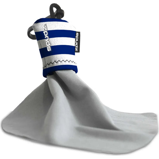 Spudz Microfibre Lens Cleaning Cloth - 10x10 inch Blue Stripes