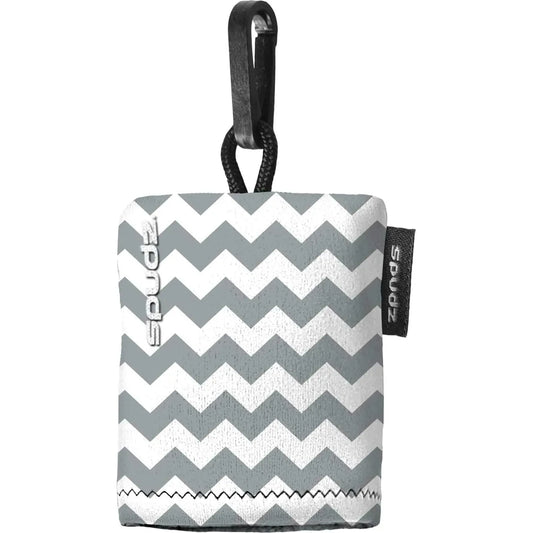 Spudz Microfibre Lens Cleaning Cloth - 10x10 inch Grey Chevron