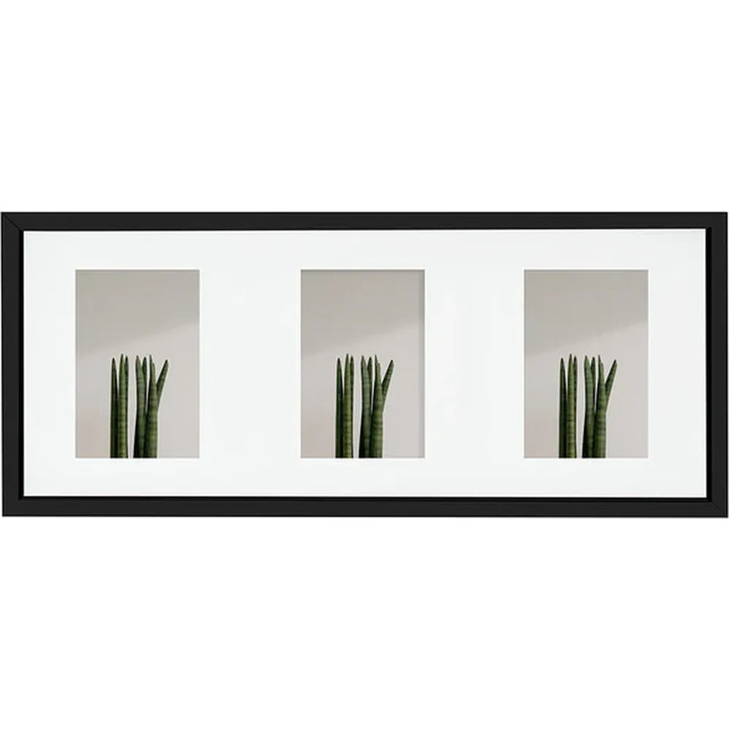 Kenro Strata Photo Frame for Three 6x4 Photos - Black