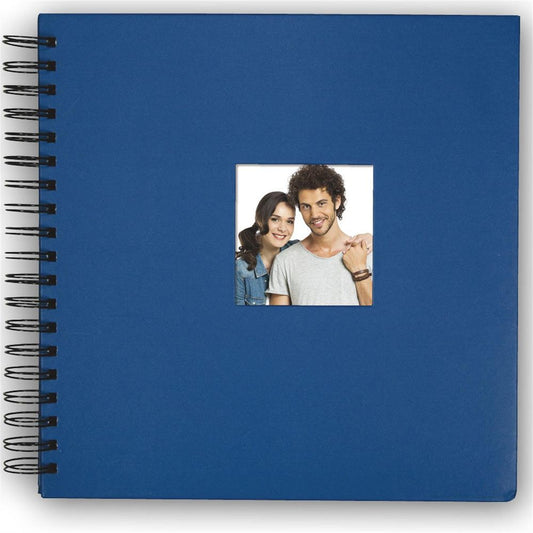 Swiss Blue Spiral Photo Album - 10.25" Square