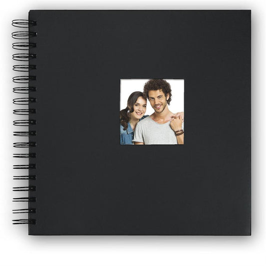 Swiss Black Spiral Photo Album - 10.25" Square