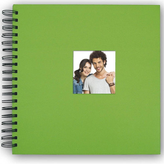 Swiss Bright Green Spiral Photo Album - 10.25" Square