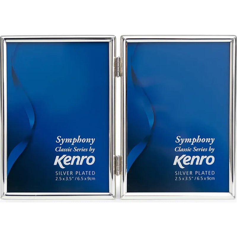 Kenro Symphony Classic 5x3.5 Silver Plated Double Frame
