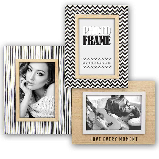 ZEP Multi Photo Frame for 3 6x4inch Photos - Overall Size 38x35cm Image 1