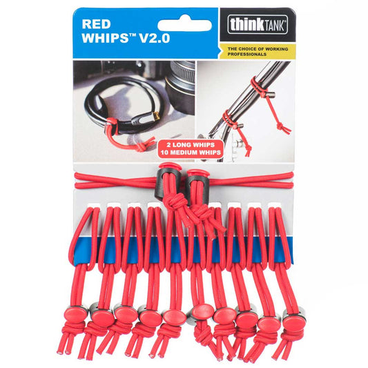 Think Tank Red Whips Adjustable Elastic Cable Ties V2.0 Image 1