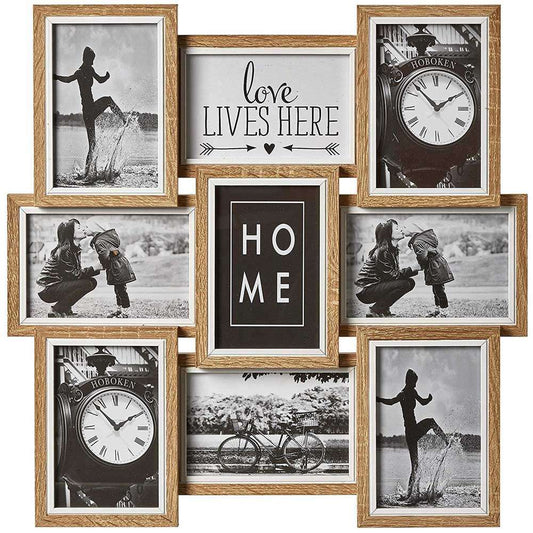 ZEP Kimpton Multi Aperture Photo Frame | Wood | Brown | 35 x 3 x 45 cm Image 1