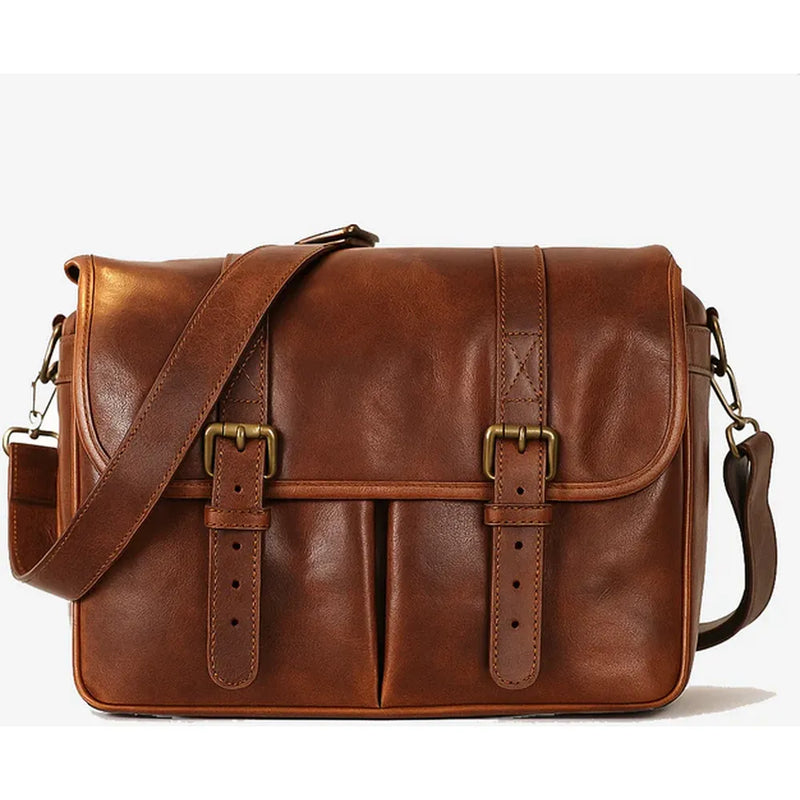 Bronkey Tokyo Leather Camera Bag - Cognac