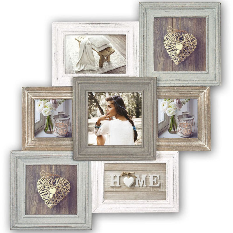 Airolo Wood Multi Aperture Photo Frame Overall Size 19.75x 20.75 Inches Image 1