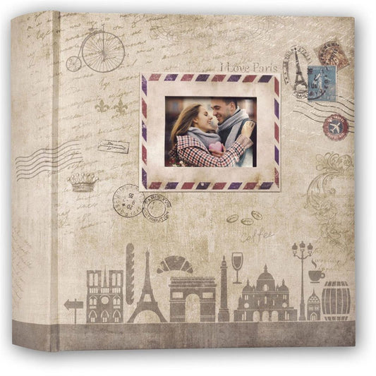 Ulisse 6.5x4.5 Slip In Photo Album - 200 Photos - Brown Image 1