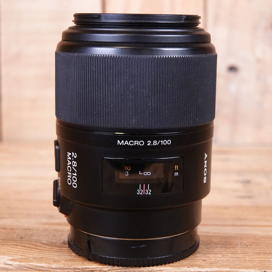 Used Sony AF 100mm F2.8 Macro Lens for A - mount