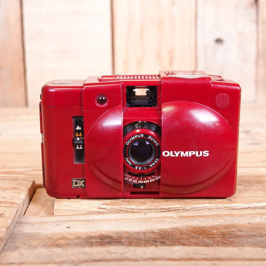 Used Olympus XA3 35mm Red Compact Camera