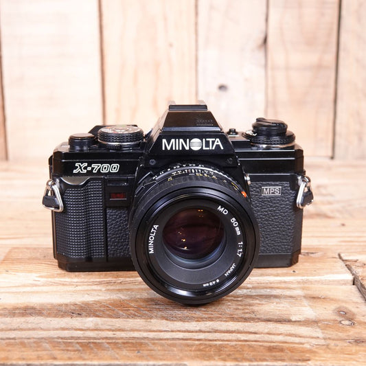 Used Minolta X-700 35mm Film Camera with Minolta 50mm F1.7 Lens