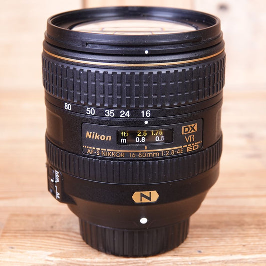 Used Nikon 16-80mm f2.8-4 E ED AF-S DX VR Lens