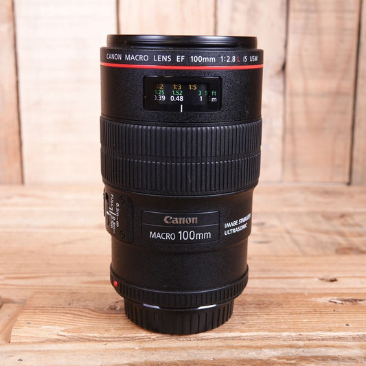 Used Canon EF 100mm f2.8 L Macro IS USM Lens