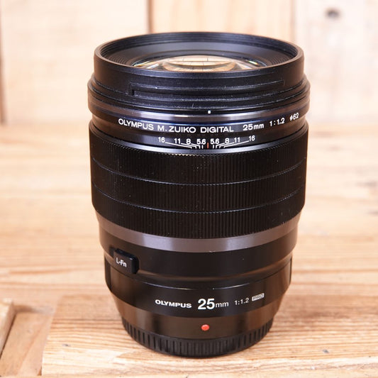 Used Olympus 25mm F1.2 Pro Black Micro Four Thirds Lens