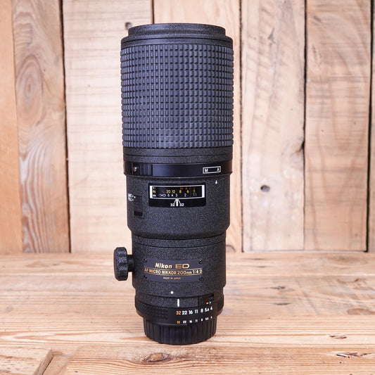 Used Nikon AF 200mm F4 Micro ED D Lens