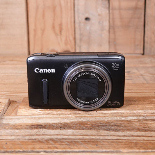 Used Canon PowerShot SX240 HS Black Digital Camera