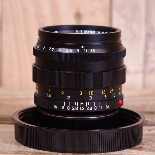 Used Leica 50mm F1.2 Noctilux M Asph Black Anodised Finish 6-Bit Coded Lens 11686