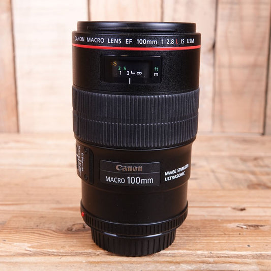 Used Canon EF 100mm f2.8 L Macro IS USM Lens