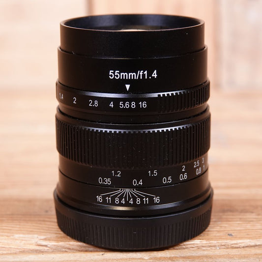 Used 7Artisans Manual Focus 55mm F1.4 Lens - Canon EOS M Mount