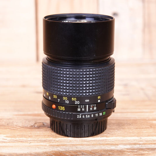 Used Minolta MF 135mm F2.8 MD Manual Focus Lens