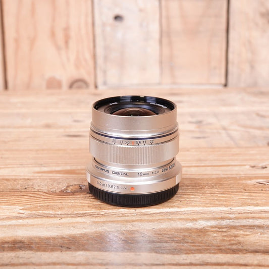 Used Olympus 12mm f2 ED M.ZUIKO Silver Micro Four Thirds Lens