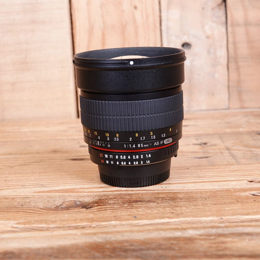 Used Samyang  85mm f1.4 AS IF UMC  Lens - Nikon fit