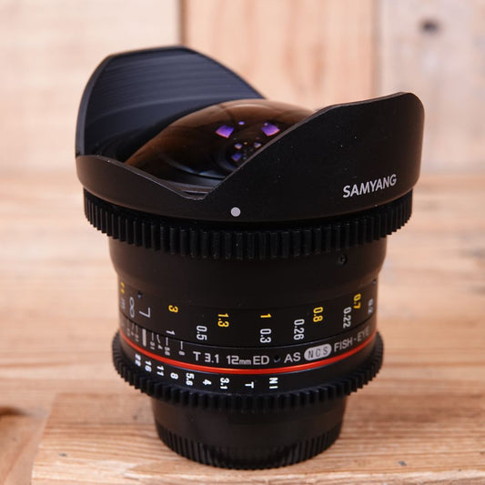 Used Samyang 12mm T3.1 Fisheye ED AS NCS  Lens - Nikon fit