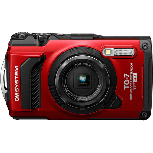 OM System Tough TG-7 Waterproof Camera | Red Image 1