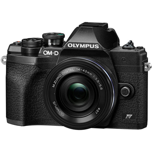 Olympus OMD EM10 Mark IV Camera with 14-42mm EZ Lens - Black Image 1