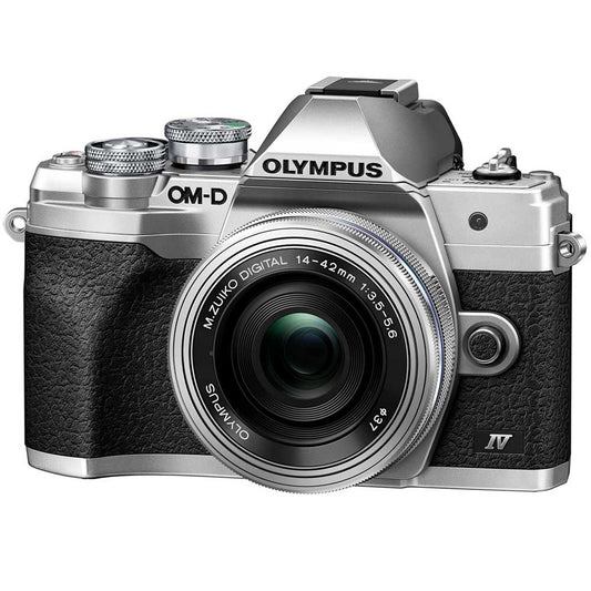 Olympus OMD EM10 Mark IV Camera with 14-42mm EZ Lens - Silver Image 1