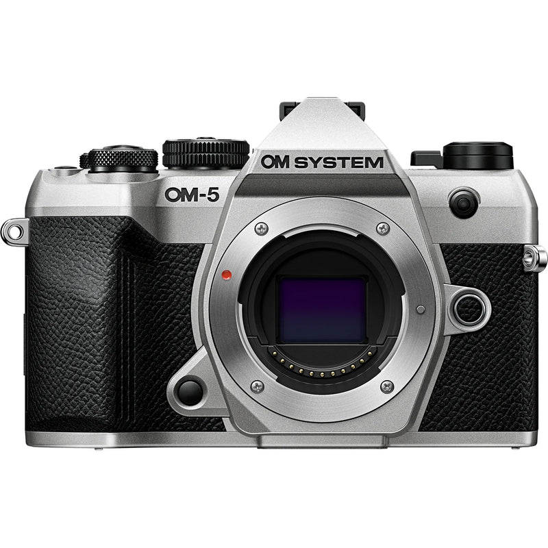 OM-System OM-5 Mark II silver body front