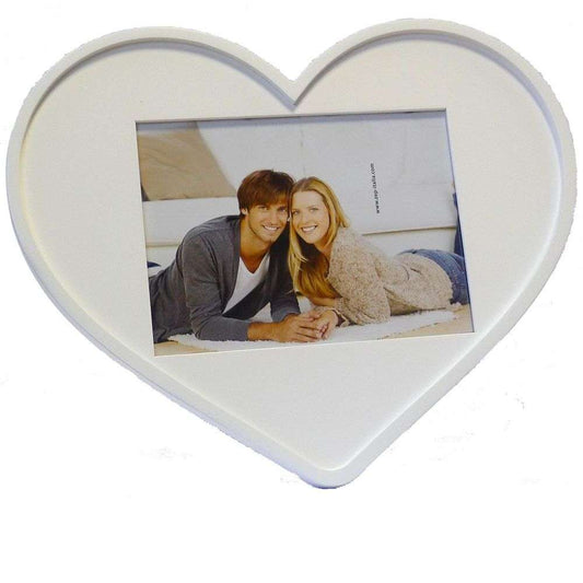 Giulia White Heart 8x6 Photo Frame